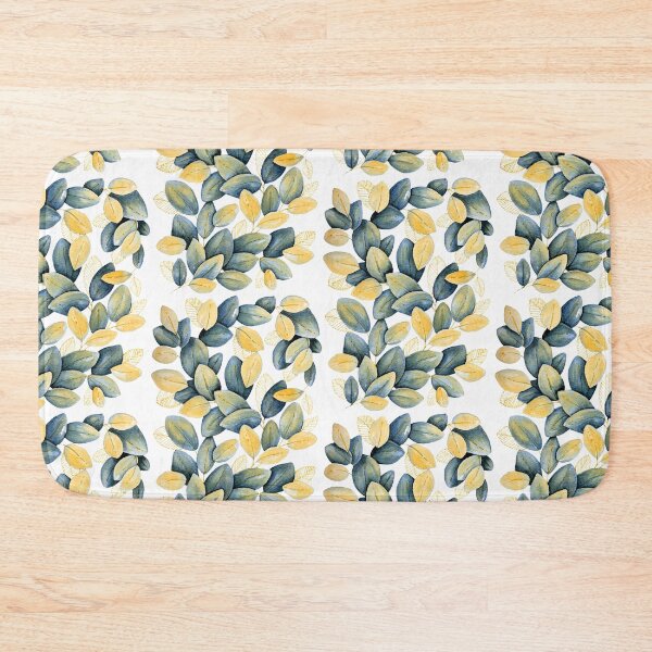 Item preview, Blue Gold Botanical Leaves: Watercolour Foliage Art designed and sold by ArithraStudio.