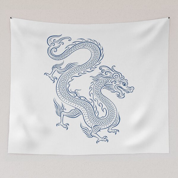Item preview, Azure Blue Vietnamese Dragon designed and sold by Rising Drake.