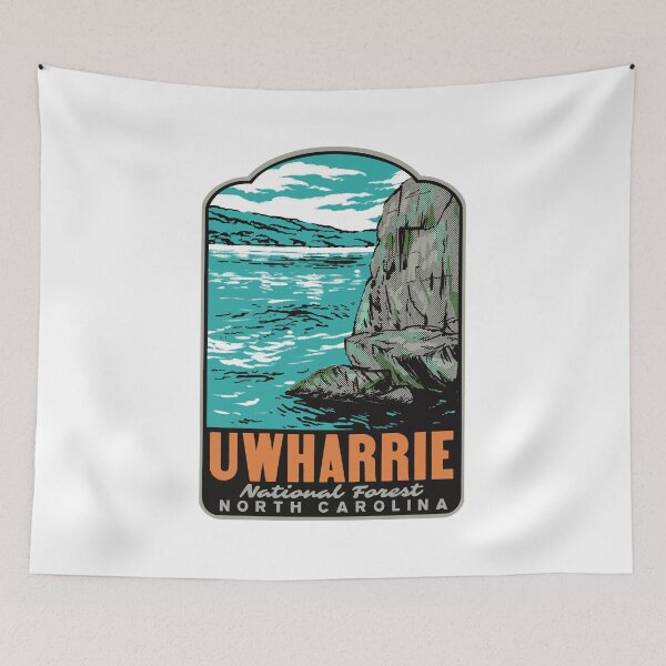 Item preview, Uwharrie National Forest Badin Lake Retro Travel Art designed and sold by HalpinDesign.