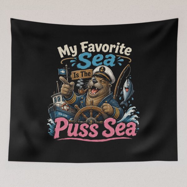 Item preview, My  Favorite Sea is The Puss-Sea designed and sold by TheEndDesign.