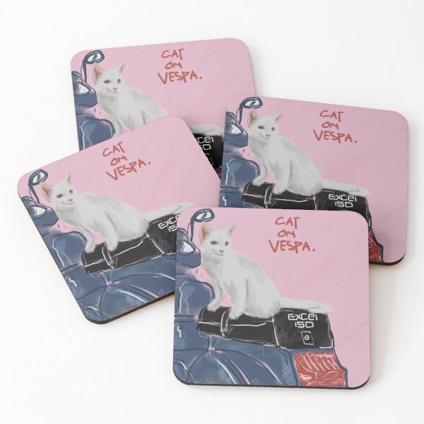 Item preview, Cat on Vespa designed and sold by madxlady.