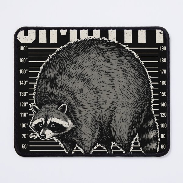 Item preview, Jimothy A Police Mugshot against a Height Chart Funny Raccoon Tee designed and sold by Senpaiwaves.