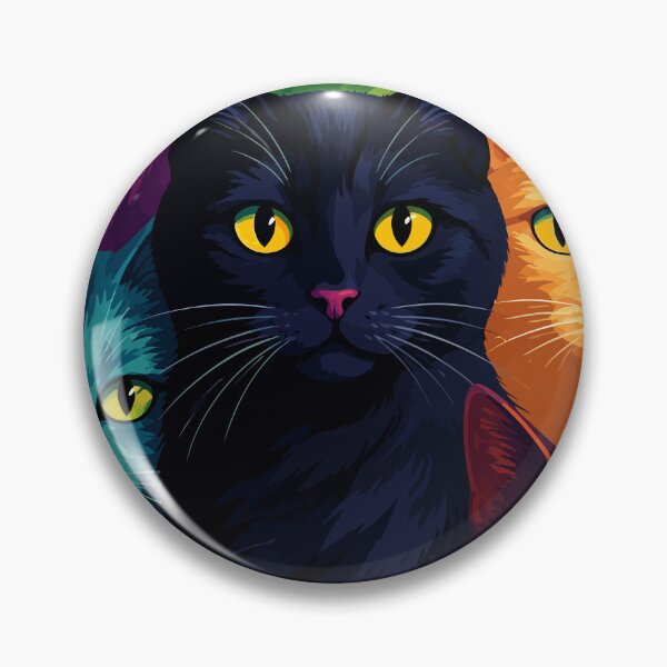 Item preview, Colorful Rainbow Cats Collage Vibrant Pop Art Feline Pattern designed and sold by The Upside Down.