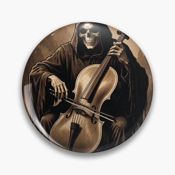 Item preview, The Grim Reaper playing the cello. designed and sold by MagelliShop.