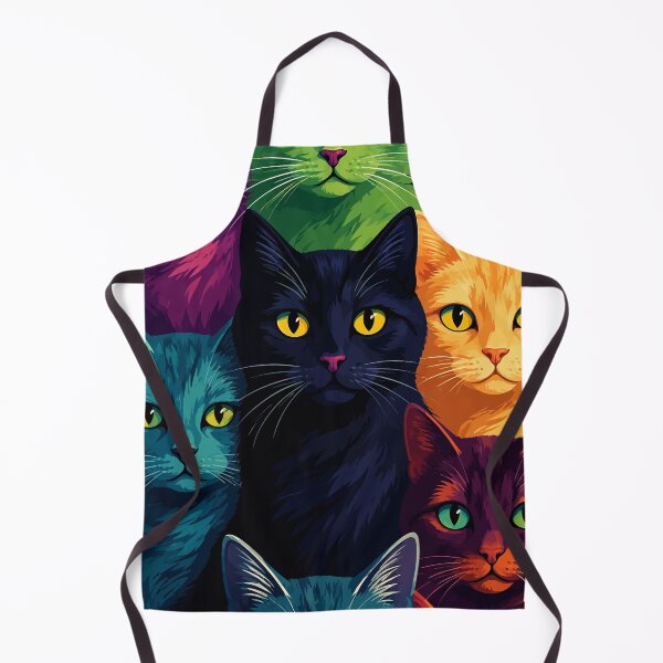Item preview, Colorful Rainbow Cats Collage Vibrant Pop Art Feline Pattern designed and sold by The Upside Down.