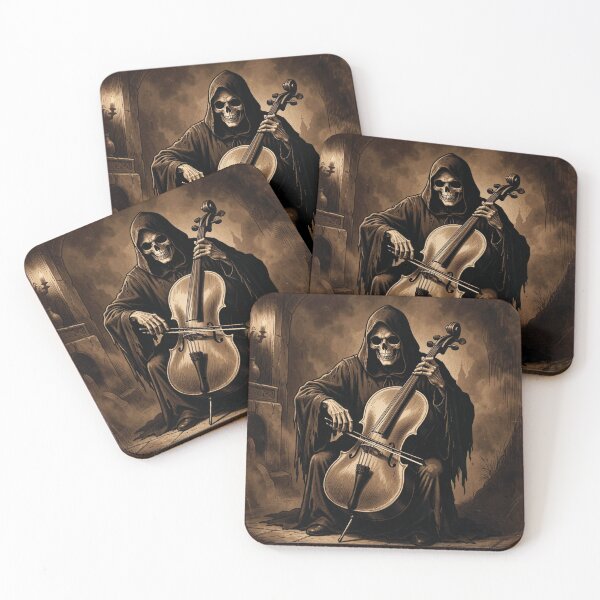 Item preview, The Grim Reaper playing the cello. designed and sold by MagelliShop.
