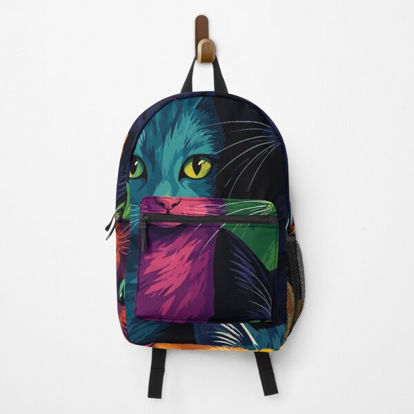 Item preview, Colorful Rainbow Cats Collage Vibrant Pop Art Feline Pattern designed and sold by The Upside Down.