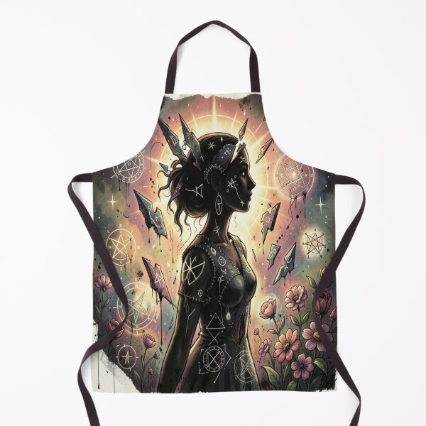 Item preview, Surreal Chaotic Cosmic Portrait with mystic symbol flow designed and sold by FotoworldEdel.