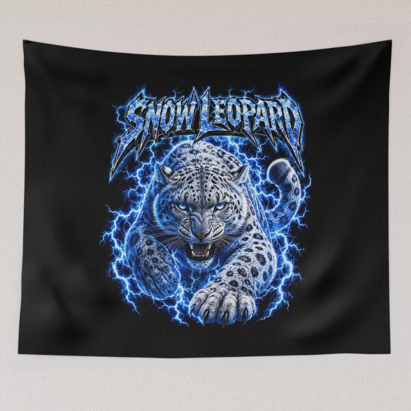 Item preview, Snow Leopard – Blue Lightning Big Cat designed and sold by creativebymateo.