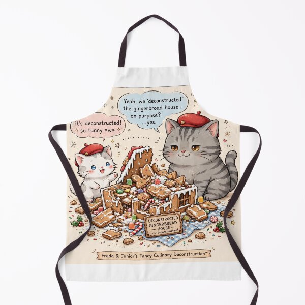 Item preview, Deconstructed Gingerbread House - Freda & Junior Christmas Cats designed and sold by MAISON SYLVIE.
