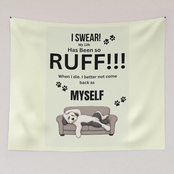 Item preview, Fnny dog quote designed and sold by PeelieWallies.