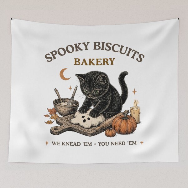 Item preview, Spooky Biscuits Bakery Black Cat Funny Baking Halloween designed and sold by puzchresta.