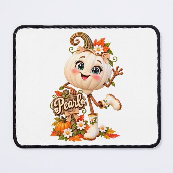 Item preview, Pearl the Pumpkin – Cute Autumn Character designed and sold by The Cutting Room.
