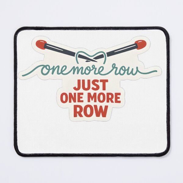 Item preview, Just One More Row Knitting Minimal Craft Design designed and sold by Naviora.