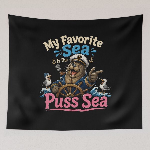 Item preview, My  Favorite Sea is The Puss-Sea designed and sold by TheEndDesign.