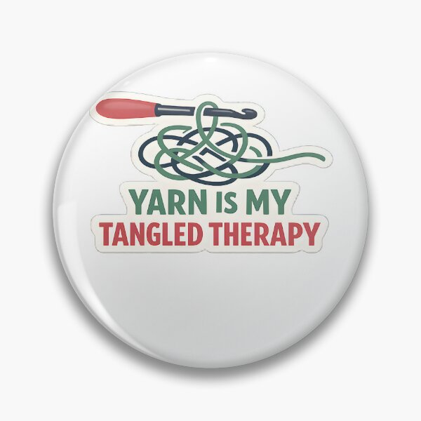 Item preview, Yarn Is My Tangled Therapy Crochet Minimal Design designed and sold by Naviora.