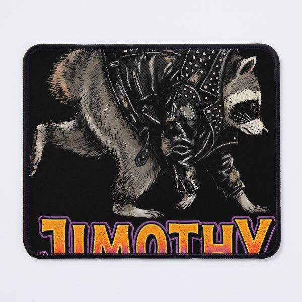 Item preview, Jimothy A Biker in a Studded Leather Jacket Funny Raccoon Tee designed and sold by Senpaiwaves.