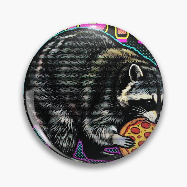 Item preview, Jimothy Devouring an Entire Pizza Funny Raccoon Tee designed and sold by Senpaiwaves.