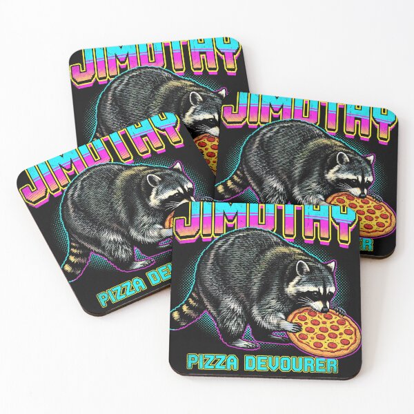Item preview, Jimothy Devouring an Entire Pizza Funny Raccoon Tee designed and sold by Senpaiwaves.