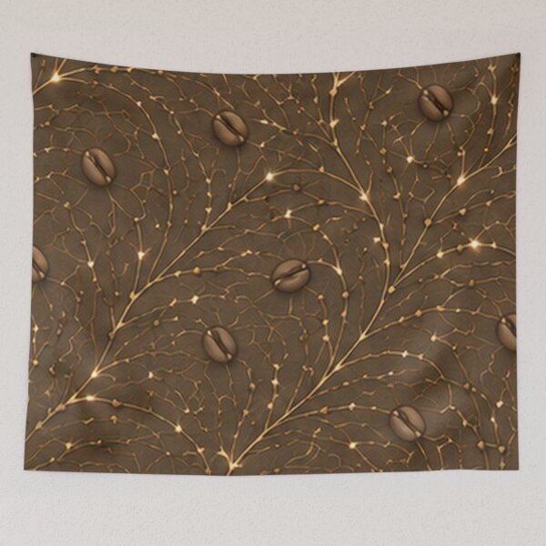 Item preview, Mocha Coffee Beans Golden Energy Threads designed and sold by Qenlo.