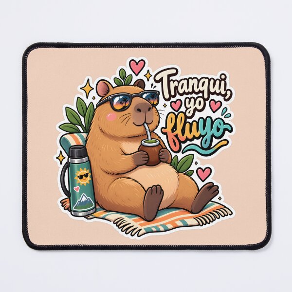Artikelvorschau, Tranquilo Yo Fluyo – Lustiger Capybara-Trinkkamerad entworfen und verkauft von AnyMar2023.