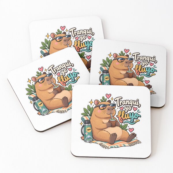 Item preview, Tranquilo Yo Fluyo – Funny Capybara Drinking Mate designed and sold by AnyMar2023.