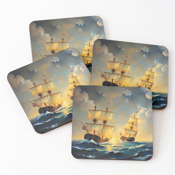 Item preview, A ship battle in the style of Turner. designed and sold by oldMastersofart.