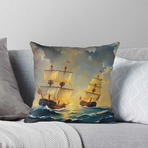 Item preview, A ship battle in the style of Turner. designed and sold by oldMastersofart.
