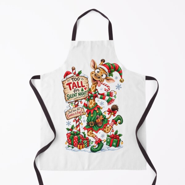 Artikelvorschau, Lustiger Weihnachts-Giraffen-Elf – Zu groß für „Stille Nacht“ – Festliches Design entworfen und verkauft von Sitred123.