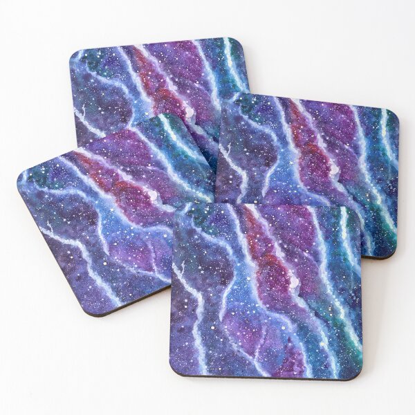 Item preview, Purple Blue Galaxy Nebula: Cosmic Watercolour Abstract designed and sold by ArithraStudio.