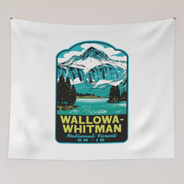 Item preview, Wallowa-Whitman National Forest Glacier Lake Retro Art designed and sold by HalpinDesign.