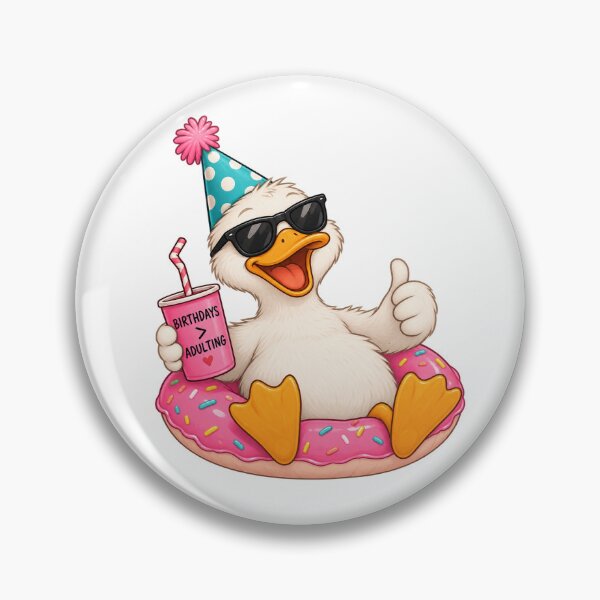 Item preview, Birthday duck with hat designed and sold by AnnesCreatives.