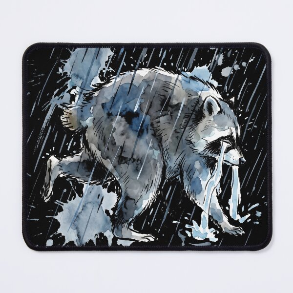 Item preview, Jimothy Sobbing in the Pouring Rain Funny Raccoon Tee designed and sold by Senpaiwaves.
