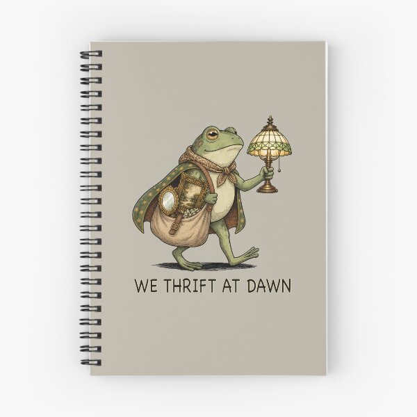 Item preview, We thrift at dawn - Funny Vintage Frog designed and sold by fildstudio.