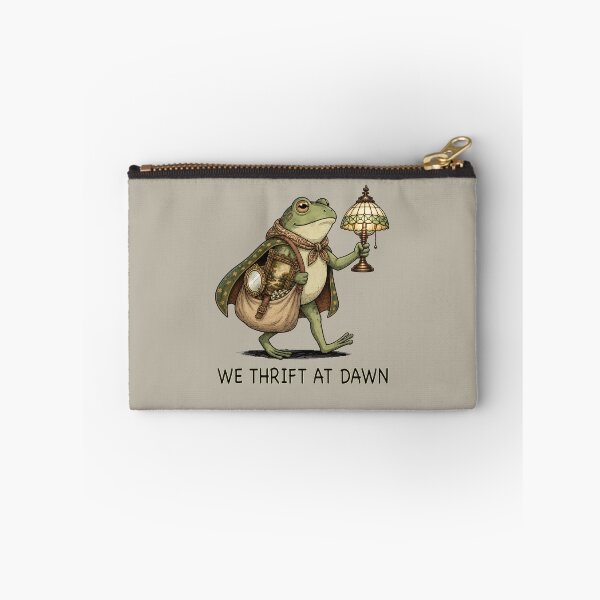 Item preview, We thrift at dawn - Funny Vintage Frog designed and sold by fildstudio.