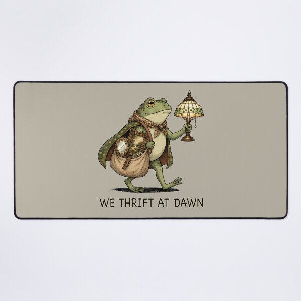 Item preview, We thrift at dawn - Funny Vintage Frog designed and sold by fildstudio.