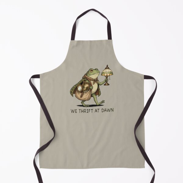 Item preview, We thrift at dawn - Funny Vintage Frog designed and sold by fildstudio.