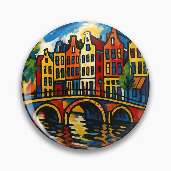 Item preview, Amsterdam canals painting, the Netherlands – A Beautiful place in Europe. designed and sold by GalleryKauffeld.