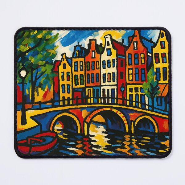 Item preview, Amsterdam canals painting, the Netherlands – A Beautiful place in Europe. designed and sold by GalleryKauffeld.
