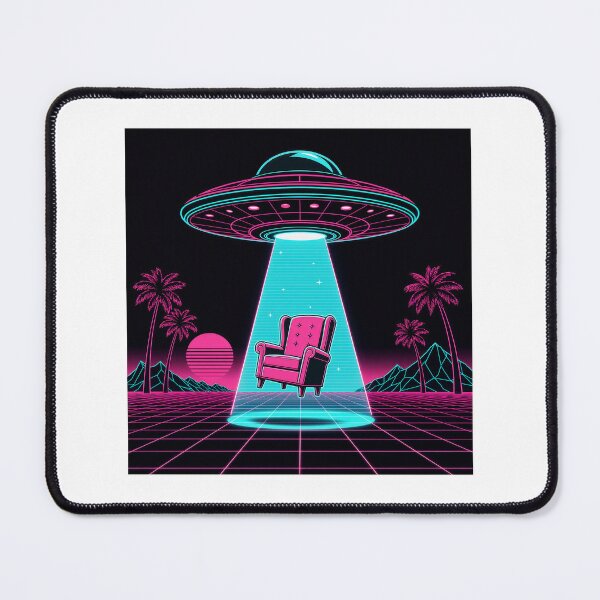 Item preview, Retro Vaporwave UFO Abduction Armchair Introvert designed and sold by CoolCrazyChaos.