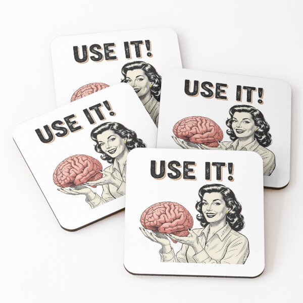 Item preview, Retro Comic Use It Brain  Sarcastic Mid-Century Pop Art designed and sold by kenly-torre.