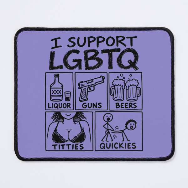 Item preview, I Support LGBTQ Parody Artwork | Sarcastic Backronym Comic Print | Novelty Humor Art designed and sold by MusixMerch.