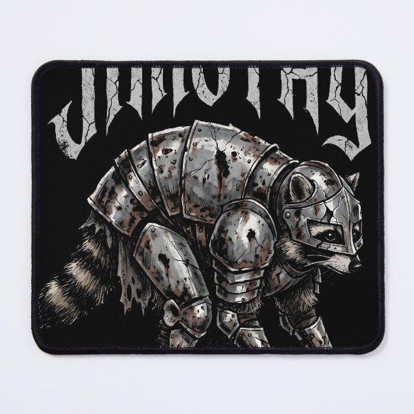 Item preview, Jimothy A Knight in Dented Rusted Armour Funny Raccoon Tee designed and sold by Senpaiwaves.