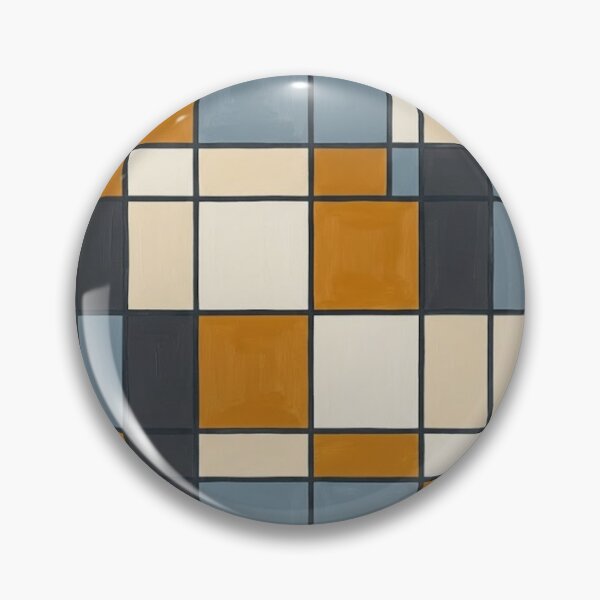 Item preview, Ochre Grid - Modern Geometric Abstract Art designed and sold by Zaramodo.