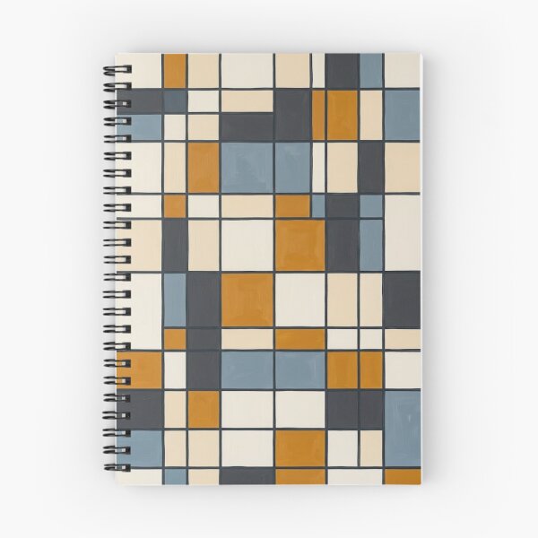 Item preview, Cuadrícula ocre - Arte abstracto geométrico moderno designed and sold by Zaramodo.