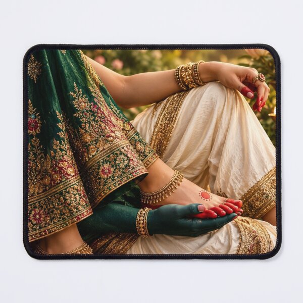 Item preview, Radha Krishna Sacred Feet Lotus Art designed and sold by RedSwagStore.
