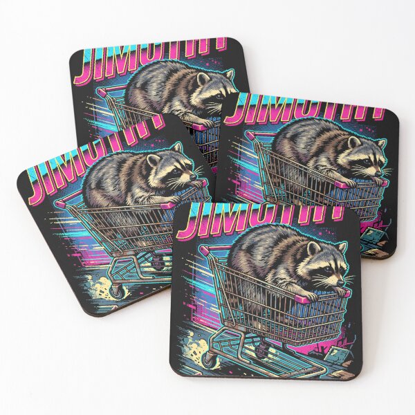 Item preview, Jimothy Careening Downhill in a Stolen Shopping Cart Funny Raccoon Tee designed and sold by Senpaiwaves.