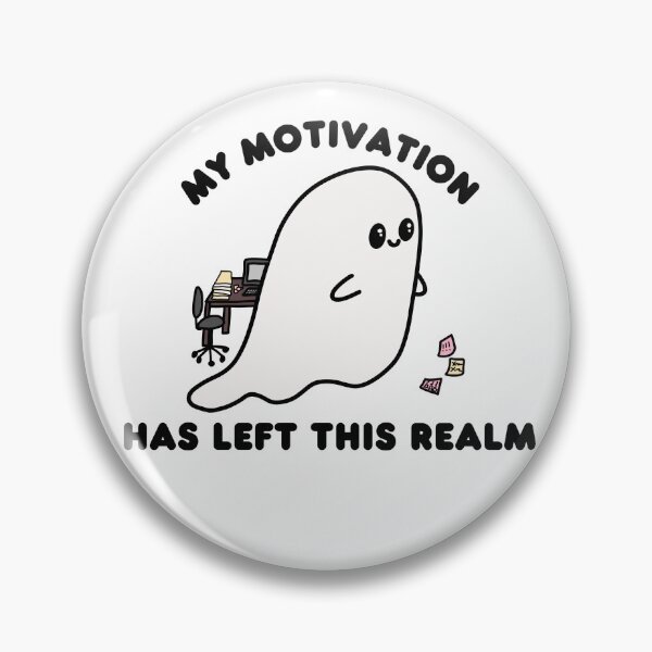 Item preview, My Motivation Has Left This Realm | Cute Ghost Work Humor designed and sold by Dr. B Sticker Rx.