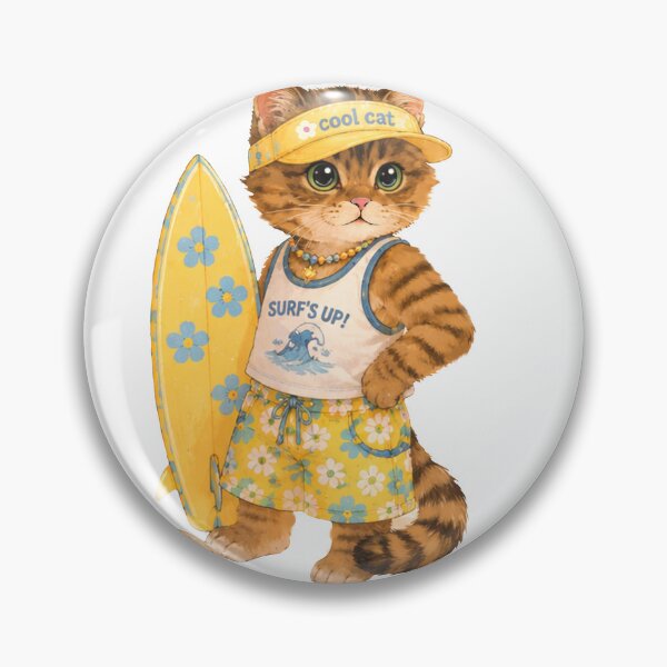 Item preview, summer cool surf kitty y2k kitty designed and sold by sara747.