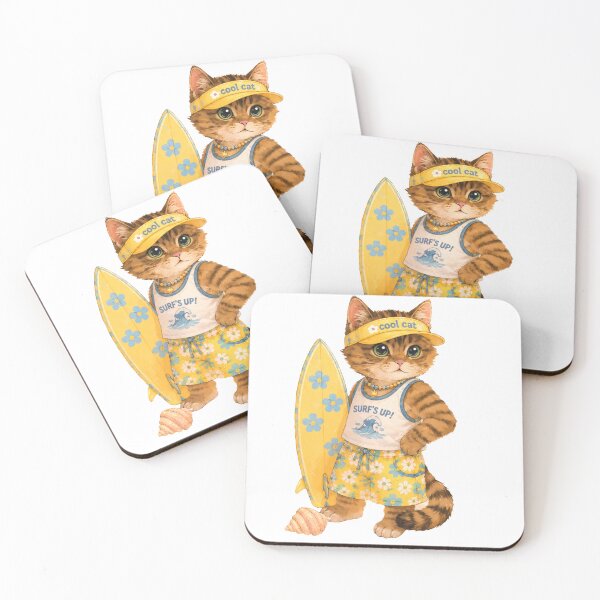 Item preview, summer cool surf kitty y2k kitty designed and sold by sara747.